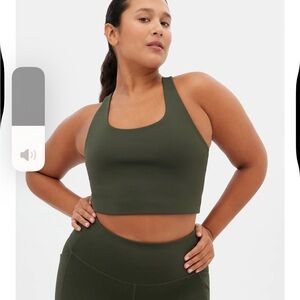Girlfriend Collective Green Leggings and Paloma Bra set